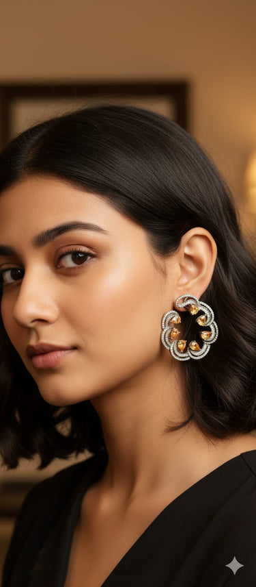 Champagne Moon Earrings